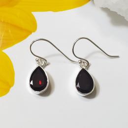 SAEMK08066 Awesome Light Weight Garnet Cut Stone Earrings Wholesale 925 Sterling Silver