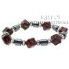 KBKR06074 Sugar Brown Beads Crystal Bracelet