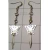 KEKQ08007 Butterfly Design Cut Stone Hanging Earring