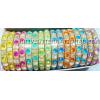 KKKT10022 6 pairs of Lac bangles with crystal handiwork