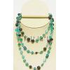 KNKS01009 Stylish Blue Color Beads Long Necklace