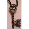 KPKQ08003 Oxidised Skeleton Pendant With Black Thread