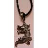 KPKQ08004 Oxidised Dragon Pendant With Black Thread