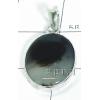 KPLL08049 Beautiful Onyx White Metal Pendant