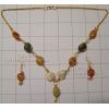 KSKQ08004 Agate Stone Neckalce With Earring Set - Krivi