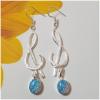 SAELS01004 Australian Opal Earrings 925 Sterling Silver