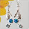 SAELS01011 Australian Opal Earrings 925 Sterling Silver