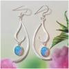 SAELS01015 Australian Opal Earrings 925 Sterling Silver