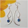 SAELS01021 Australian Opal Earrings 925 Sterling Silver