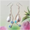 SAELS01024 Australian Opal Earrings 925 Sterling Silver