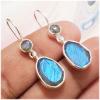 SAELS01044 Labradorite Earrings 925 Sterling Silver