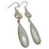 SAELS01050 Rainbow Moonstone Earrings 925 Sterling Silver