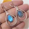 SAELS01059 Labradorite Earrings 925 Sterling Silver