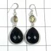 SAELS01062 Black Onyx Earrings 925 Sterling Silver