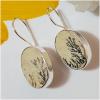 SAELS01069 Leaf Jasper Earrings 925 Sterling Silver