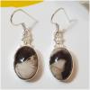 SAELS01076 Peanut Wood Jasper Earrings 925 Sterling Silver