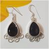 SAELS01089 Smoky Quartz Earrings 925 Sterling Silver