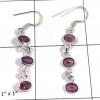 SAELS04002 Garnet Earrings 925 Sterling Silver