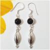 SAELS04012 Black Onyx Earrings 925 Sterling Silver