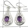 SAELS04021 Amethyst Earrings 925 Sterling Silver