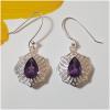 SAELS04025 Amethyst Earrings 925 Sterling Silver