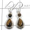 SAELS04036 Tigers Eye Earrings 925 Sterling Silver