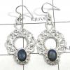 SAELS04043 Hematite Earrings 925 Sterling Silver