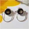 SAELS04046 Smoky Quartz Earrings 925 Sterling Silver