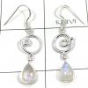 SAELS04049 Rainbow Moonstone Earrings 925 Sterling Silver