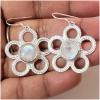 SAELS04067 Rainbow Moonstone Earrings 925 Sterling Silver