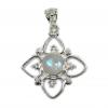 SAPLS01034 Rainbow Moonstone Pendant 925 Sterling Silver