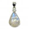 SAPLS01035 Rainbow Moonstone Pendant 925 Sterling Silver