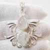 SAPLS01041 Rainbow Moonstone Pendant 925 Sterling Silver