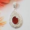 SAPLS01042 Carnelian Pendant 925 Sterling Silver