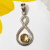 SAPMK08069 Exclusive Silver Citrine Gemstone Sterling Pendant