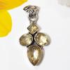 SAPMK08074 Designer Faceted Cut Handmade Citrine Pendants 925 Sterling Silver