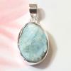 SAPMK08097 Rough Larimar Handmade Collection Pendant 925 Sterling Silver