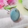 SARMK08017 Adjustable Genuine Larimar Gemstone Bezel Rings 925 Sterling Silver