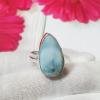 SARMK08044 Adjustable Gorgeous Larimar Gemstones Wholesale Rings 925 Sterling Silver