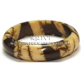 KBKR06009 Wholesale Plastic Brown and Beige Bangle