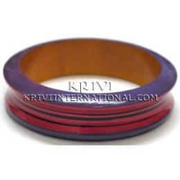 KBKR06010 Indian Wholsale Wooden Bangle with Stripes