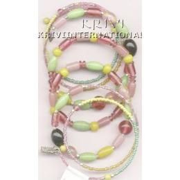 KBKR06039 Exclusive Six Strings Beaded Bracelet