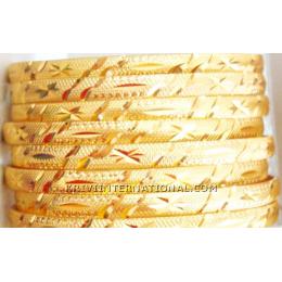 KBKT07016 2 sets of 4 artificial gold bangles each