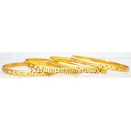 KBKT07017 Set of 4 artificial gold bangles