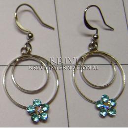 KEKQ08014 Round Shape Cut Stone Fashion Earring