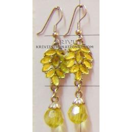 KEKQ11078 Citrin Colour Stone Fashion Earring