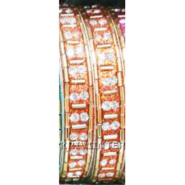 KKKT06017 Pair of Metallic bangles with Lac work