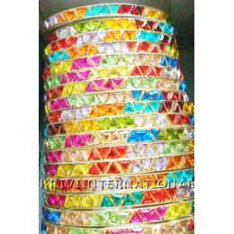 KKKT06027 4 multi colour metal bangles with Lac Work