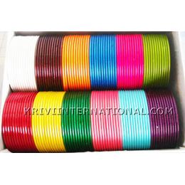 KKLK01005 12 dozen plain metallic bangles in 12 different colours