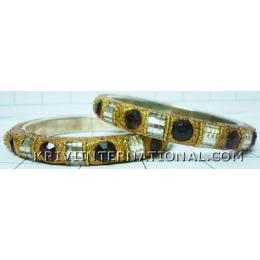 KKLK01B34 Pair of lac bangles with glitter n stone handiwork.